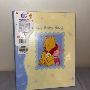 Winnie the Pooh Baby Memory Book - Cream and Blue